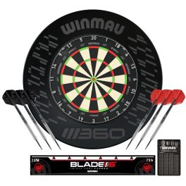   Darts tábla Winmau BLADE 360 falvédővel és két szett nyíllal, dobóvonallal