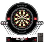 Darts tábla Winmau BLADE 6 Triple Core falvédővel és két szett nyíllal, dobóvonallal