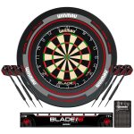 Darts tábla Winmau BLADE 6 falvédővel és két szett nyíllal, dobóvonallal