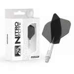 Darts toll és szár egyben Red Dragon Nitro Flite, fehér-fekete, standard toll és rövid szár