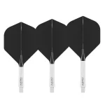 Darts toll és szár egyben Red Dragon Nitro Flite, fehér-fekete, standard toll és rövid szár