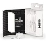 Darts toll és szár egyben Red Dragon Nitro Flite fehér-átlátszó, standard toll és rövid szár