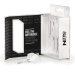 Darts toll és szár egyben Red Dragon Nitro Flite fehér-átlátszó, standard toll és közepes szár