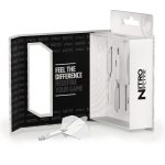 Darts toll és szár egyben Red Dragon Nitro Flite fehér-átlátszó, standard toll és hosszú szár