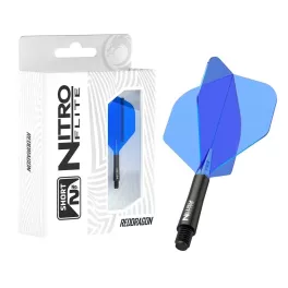   Darts toll és szár egyben Red Dragon Nitro Flite, fekete-kék, standard toll és rövid szár