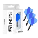 Darts toll és szár egyben Red Dragon Nitro Flite, fekete-kék, standard toll és hosszú szár