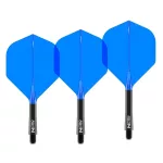 Darts toll és szár egyben Red Dragon Nitro Flite, fekete-kék, standard toll és hosszú szár
