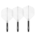 Darts toll és szár egyben Red Dragon Nitro Flite, átlátszó-fekete, standard toll és rövid szár