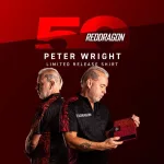 Darts ing Red Dragon 50 Year Limited Edition Shirt, Peter Wright - M méretben