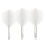 Darts toll és szár egyben Red Dragon Nitro Flite fehér, standard toll és közepes szár