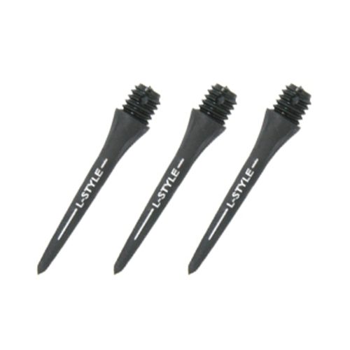 Dart karbon hegy L-Style Hard Lip Points Carbon fekete 25mm 2BA, 6db-os csomag