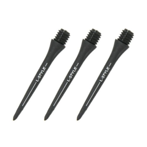 Dart karbon hegy L-Style Hard Lip Points Carbon  fekete 30mm 2BA, 6db-os csomag