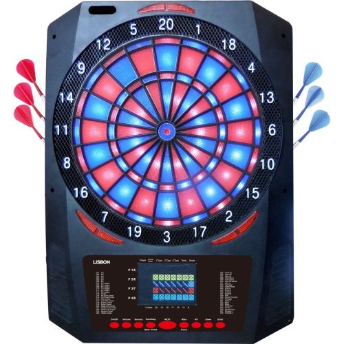 Elektromos soft darts gép Lisbon, LED-es kijelzővel, adapterrel